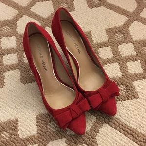 Suede Bow Pumps